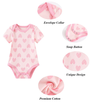 TONE Bodys Kurzarm für Neugeborene Baby Jungen und Mädchen 0-3m/3-6m/6-9m/9-12m Baumwolle
