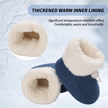 Baby Winter Shoes Warm Baby Shoes Winter Non-Slip Adjustable Newborn Snow Shoes First Walking Shoes Lined Thermal Fleece Crawling Shoes Slippers Winter Boots 0-18 Months