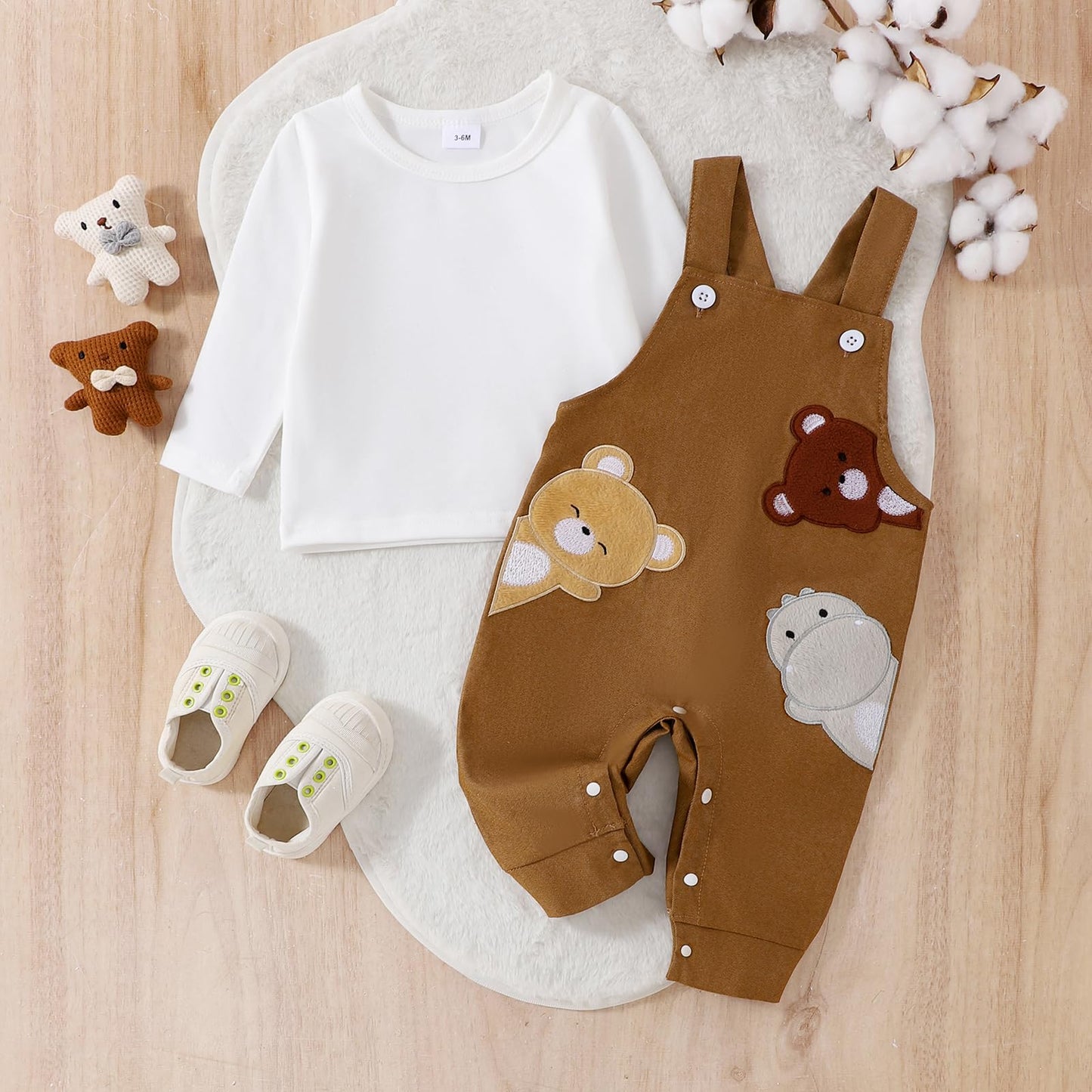 Baby Jungen Kleidung Strampler Latzhose Set Kleidung Sets für Jungen Baby Set Neugeborenes Geschenk