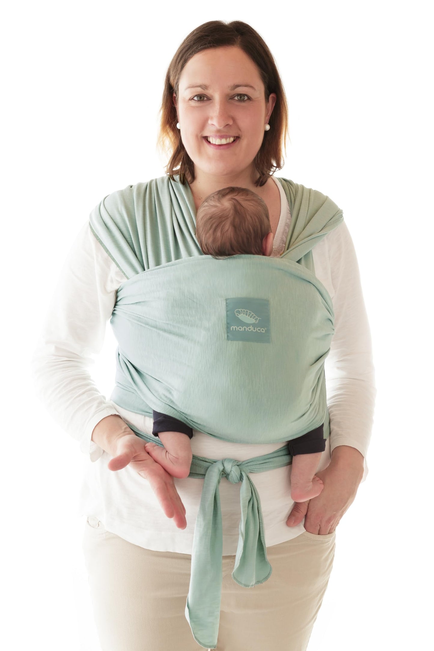 manduca Sling - Babytragetuch - Elastische Babytrage für Neugeborene von der Geburt bis zu 15 kg - Bio-Baumwolle - GOTS zertifiziert