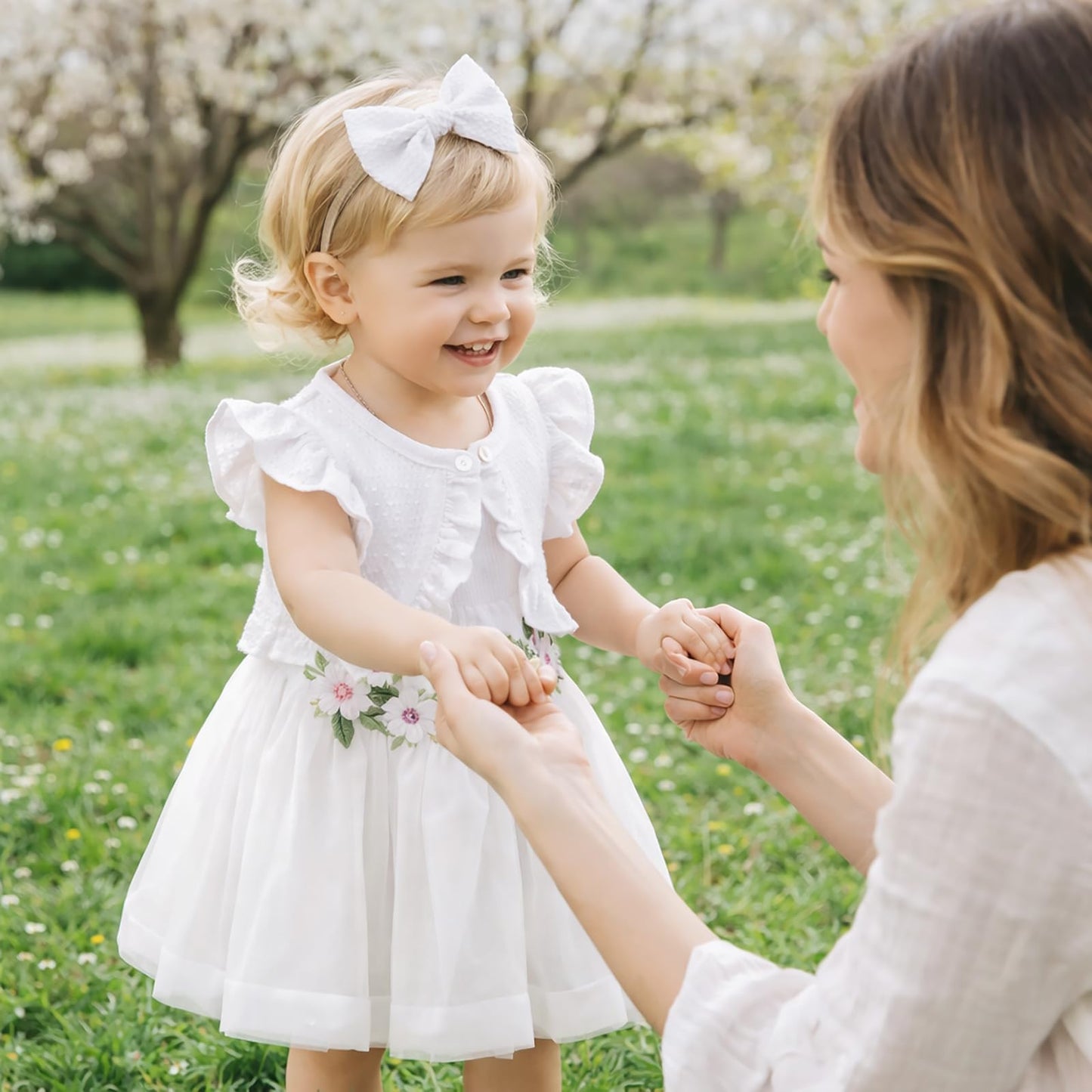 Toddler Baby Girl Dress and Cardigan Set Long Sleeve Cotton Princess Tutu Dresses with Outfits Coat