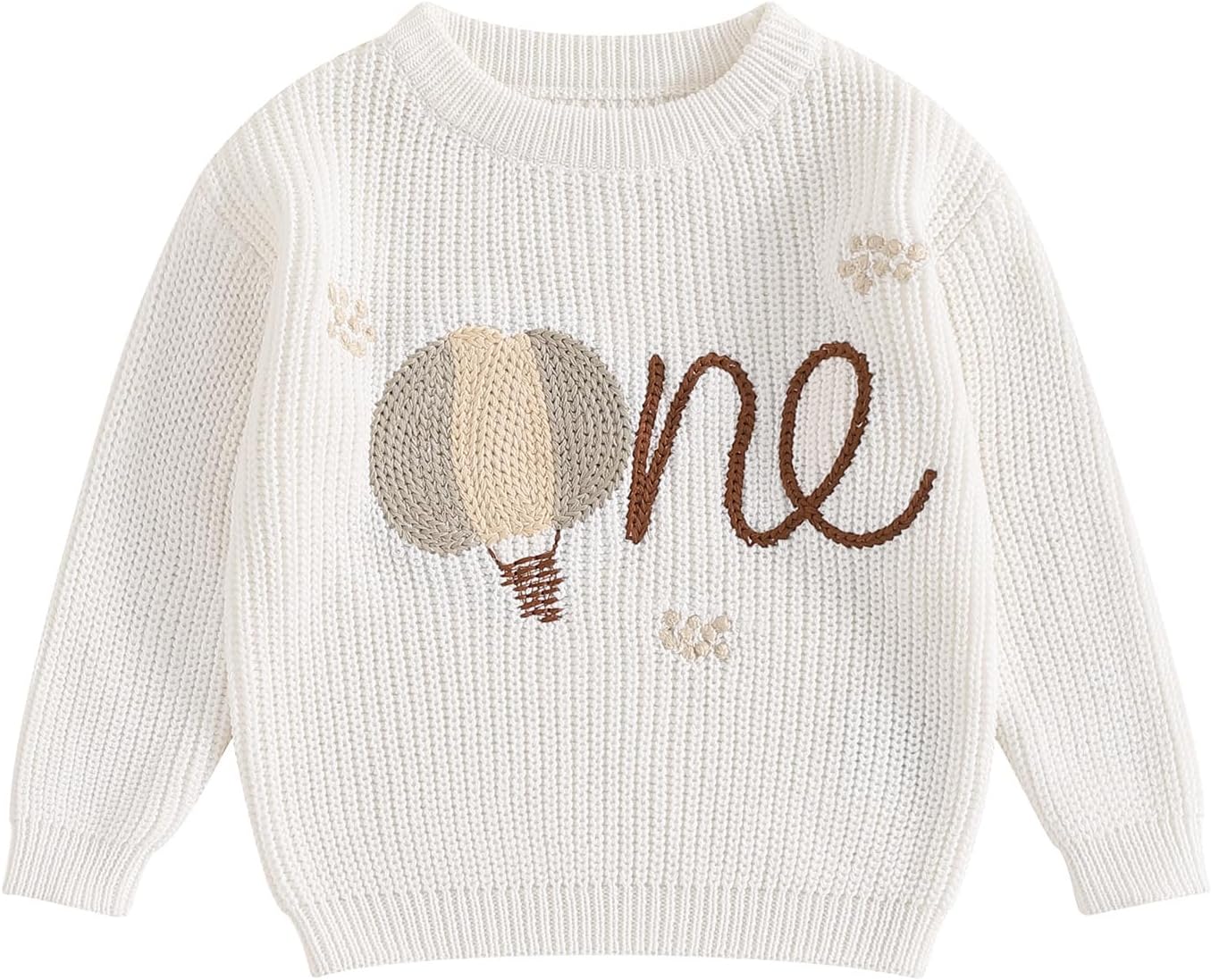 L&ieserram Baby Mädchen Jungen 1. Geburtstag Gestrickt Pullover Jumper Langarm Strickpullover Pulli Kleinkinder Kleidung Outfit Knitted Sweater 1 Jahr