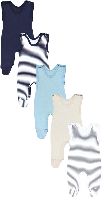 TupTam Baby Unisex Strampler mit Aufdruck Spruch 5er Pack