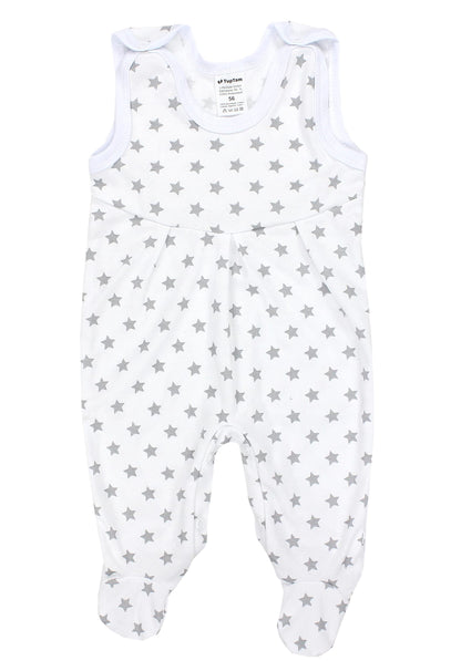 TupTam Baby Mädchen Strampler mit Fuß 3er Pack