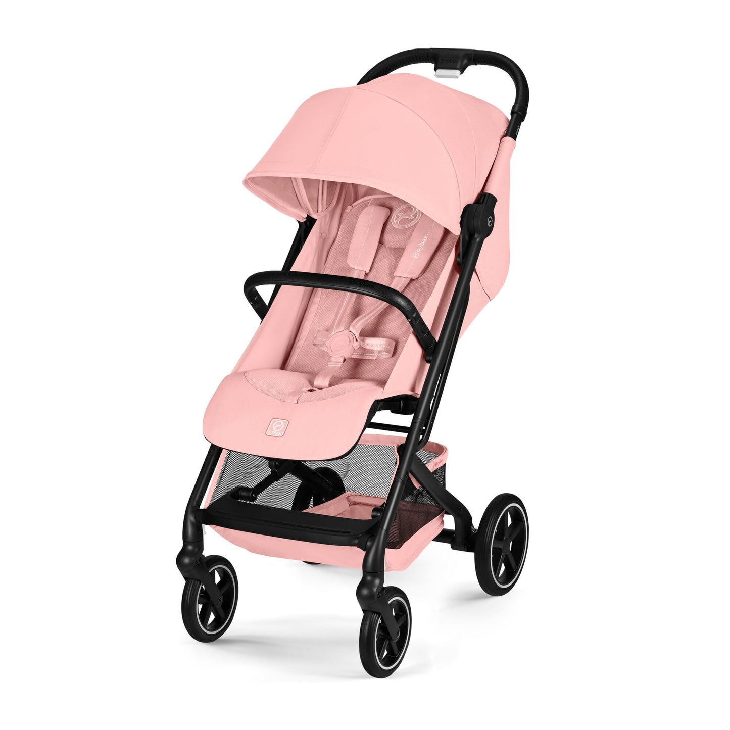 Cybex Gold Kinderwagen Beezy mit One-Pull Harness, Ab Geburt bis ca. 4 Jahre (max. 22 kg), Kompakt und ergonomisch, Magic Black (Schwarz mit schwarzem Rahmen)