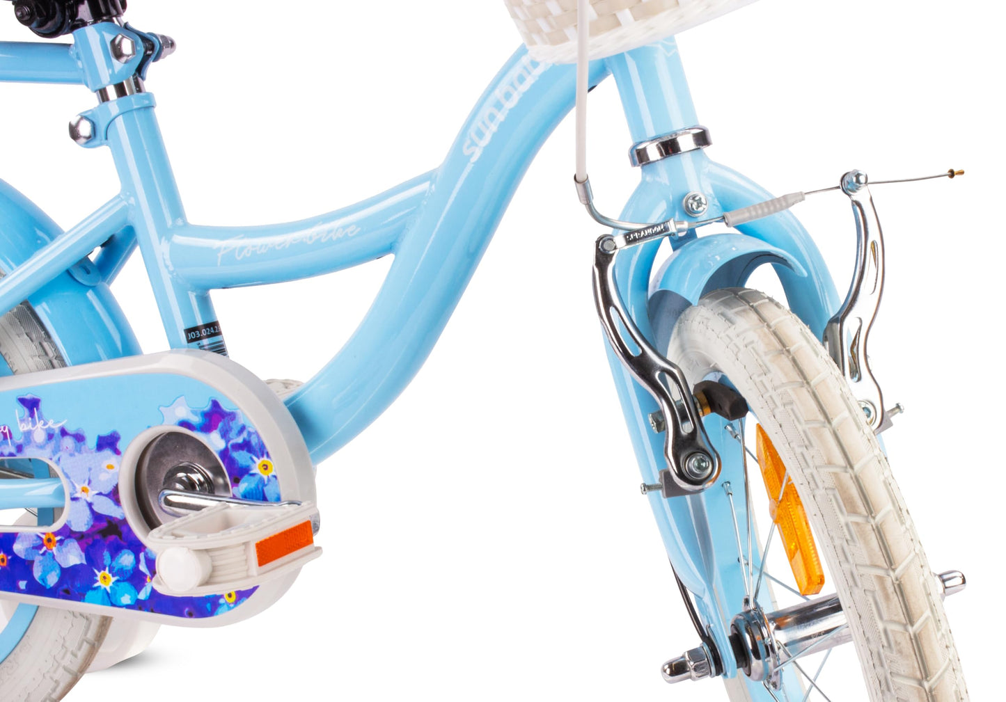 sun baby Mädchenfahrrad Flower Bike Radgröße zur Auswahl, mit Abnehmbarer Schubstange, Kinderfahrrad für Mädchen von 2 bis 6 Jahre