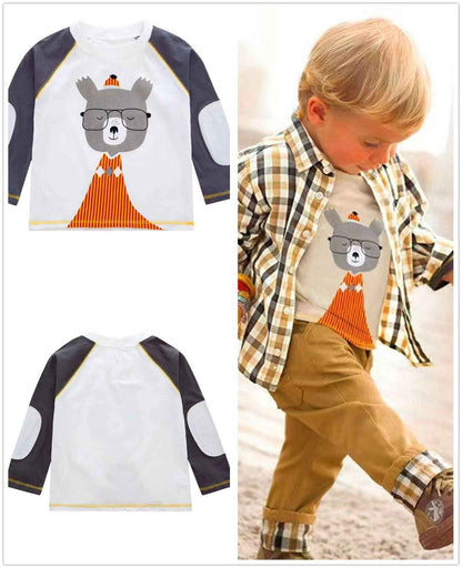 MERCIYD Toddler Boys Casual 3-Piece Clothing Set T-Shirt + Checked Shirt + Khaki Trousers