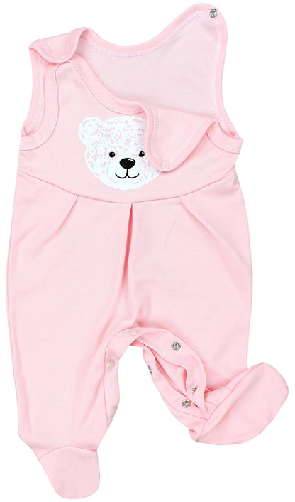 TupTam Baby Mädchen Strampler mit Fuß 3er Pack