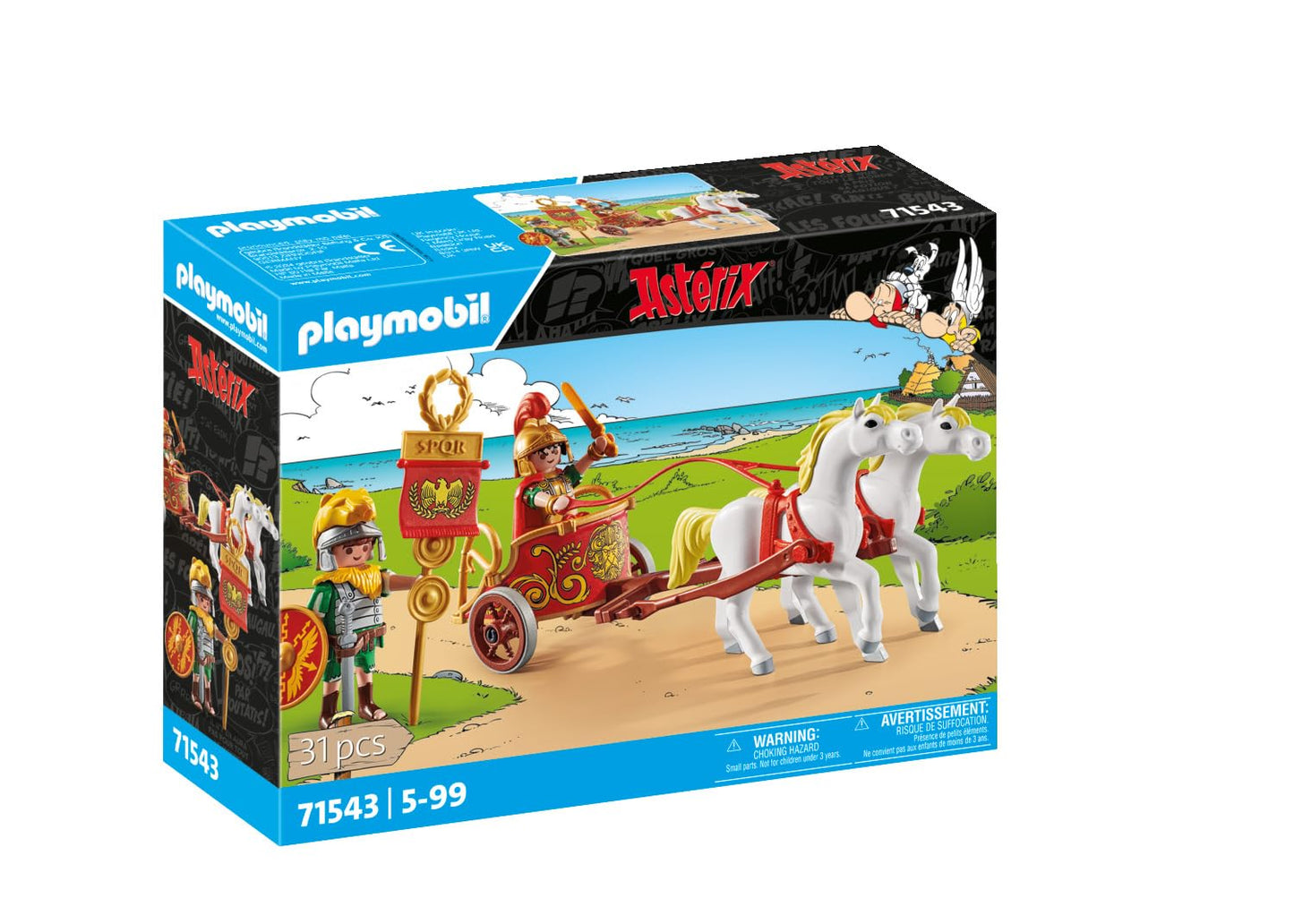 PLAYMOBIL Asterix 71542 Roman Camp, Exciting Conquest of the Camp by the Gauls, Includes Magic Potion for More Body Strength, Detailed Toy for Children from 5 Years