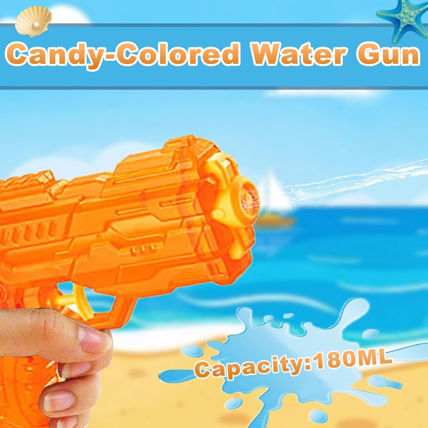 Wasserpistolen für Kinder, 2 Stück Wasserpistolen Set, Kunststoff Wasserspritzpistolen, Kindersprühpistole, Größe 17 x 13 cm, für Wasserschlachten im Freien, Sommer, Spielzeug, Pool, Party, Geschenk