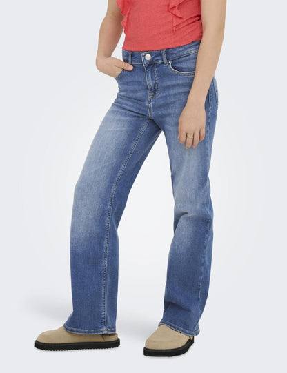 ONLY Girl Weit geschnitten Jeans KOGMADISON Mittlere Taille Gerade geschnitten Jeans