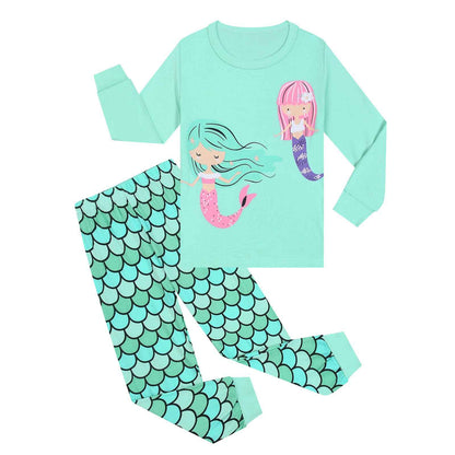 Girls' Unicorn Children's Pyjamas Cotton Long Sleeve Winter Pyjamas Two Piece Size 3-13 Years