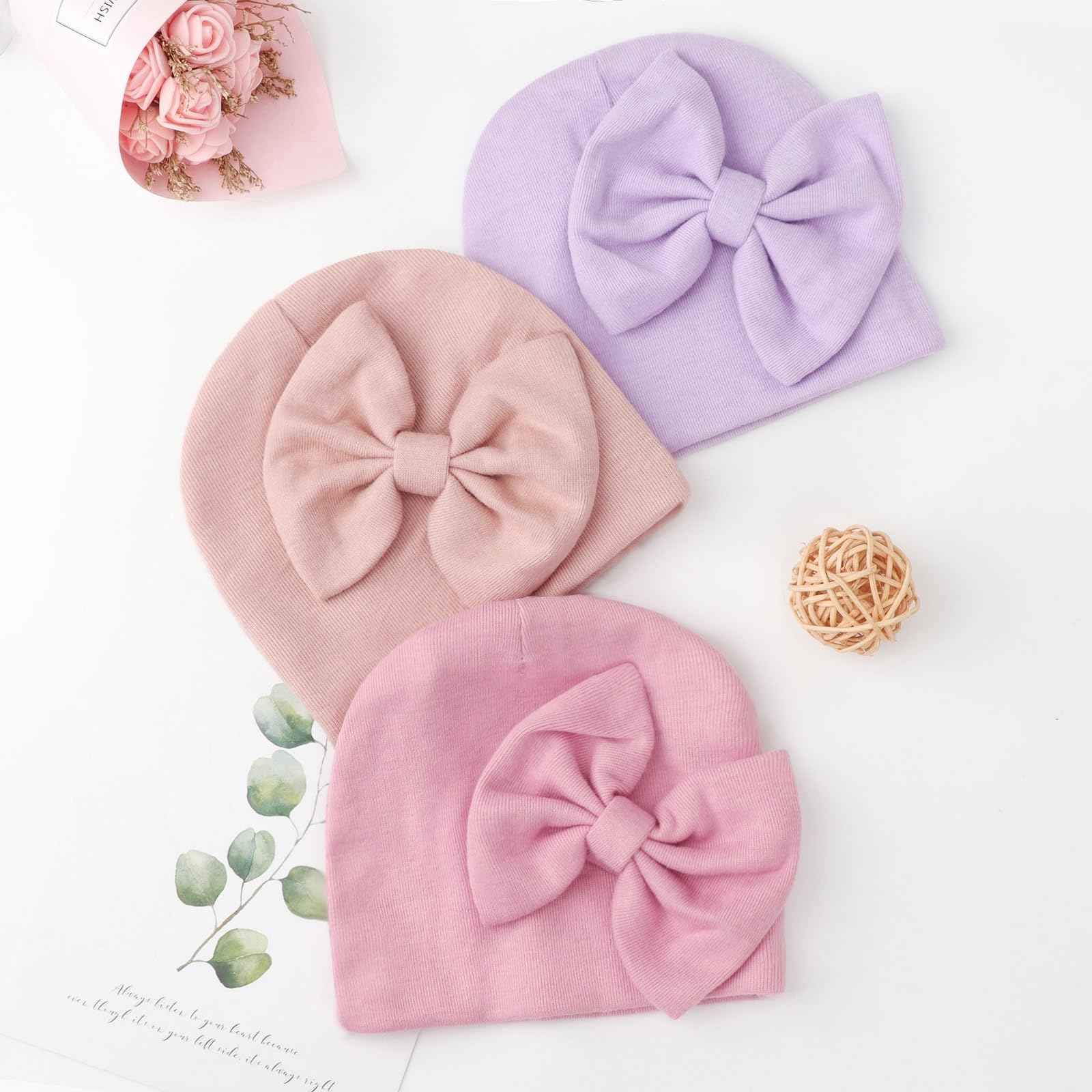 DRESHOW Neugeborene Swaddle Decke Hut Set Baby Gedruckt Swaddles Säugling Einstellbar Schlafsack für 0-3 Monate Mädchen Jungen