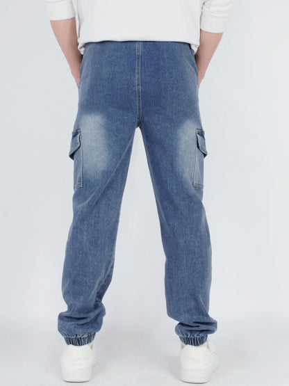 CAMLAKEE Kinder Jungen Cargohose Jogger Hose mit elastischem Bund