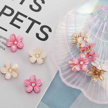 cobee Small Diamond Hair Clip Pearl Small Hair Clip Hair Accessories for Women Girls Birthday Party Wedding Party Photo Cute Clips Beach Flowers 2 cm