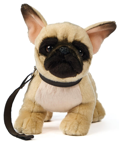 Uni-Toys - Französische Bulldogge (beige) - Ohne Leine - 26 cm (Länge) - Plüsch-Hund - Plüschtier, Kuscheltier