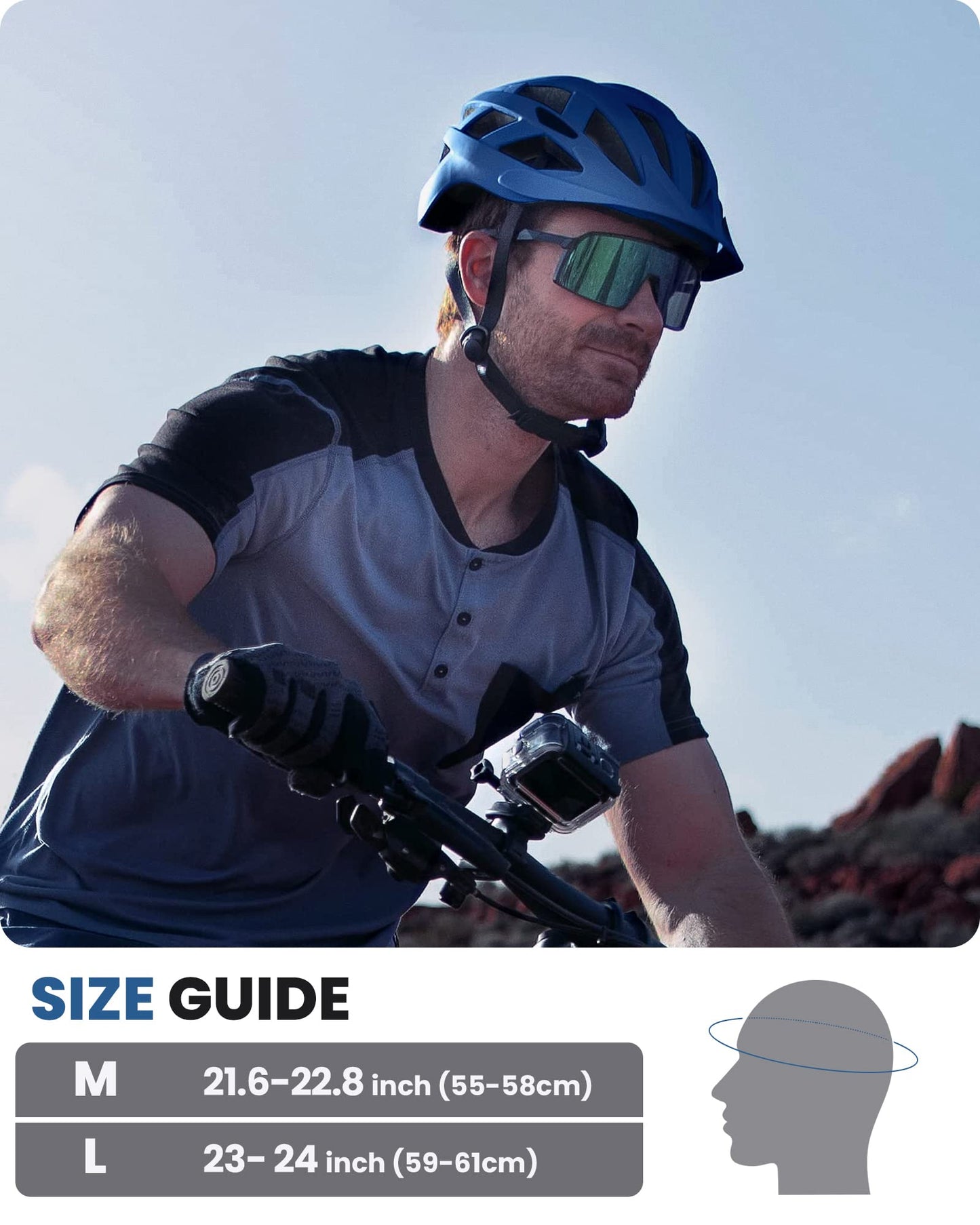 OutdoorMaster MIPS Fahrradhelm - Zwei herausnehmbare Innenfutter & Belüftung in Multi-Environment - Fahrradhelm in Mountain, Autobahn für Jugendliche & Erwachsene