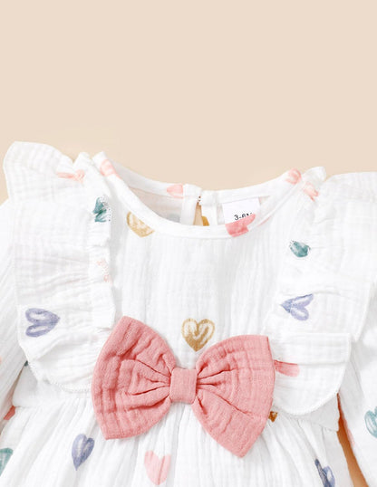 Neugeborenes Baby Mädchen Kleidung Langarm Rüschen Overall Bowknot Strampler Infant Mädchen Herbst Winter Outfits