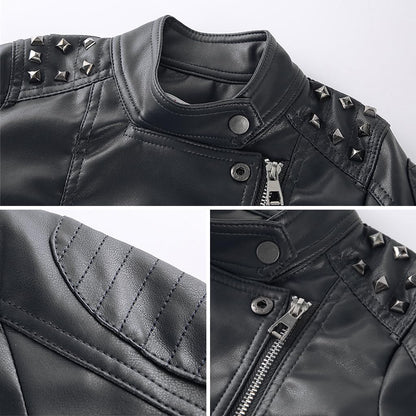 linboo Leather Jacket Boys Transition Jacket Spring Autumn Kids Bomber Jacket Motorcycle Biker Jacket Girls Faux Leather Jacket 