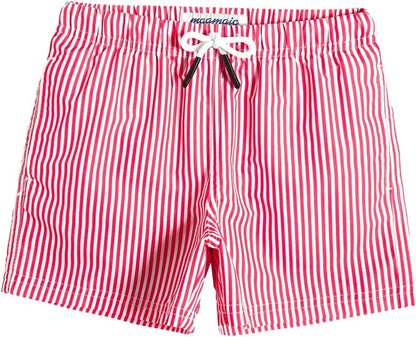 MaaMgic Boys’ Small Swimming Shorts, Quick-Drying Board Shorts with Mesh Lining, Pockets and Adjustable Drawstring