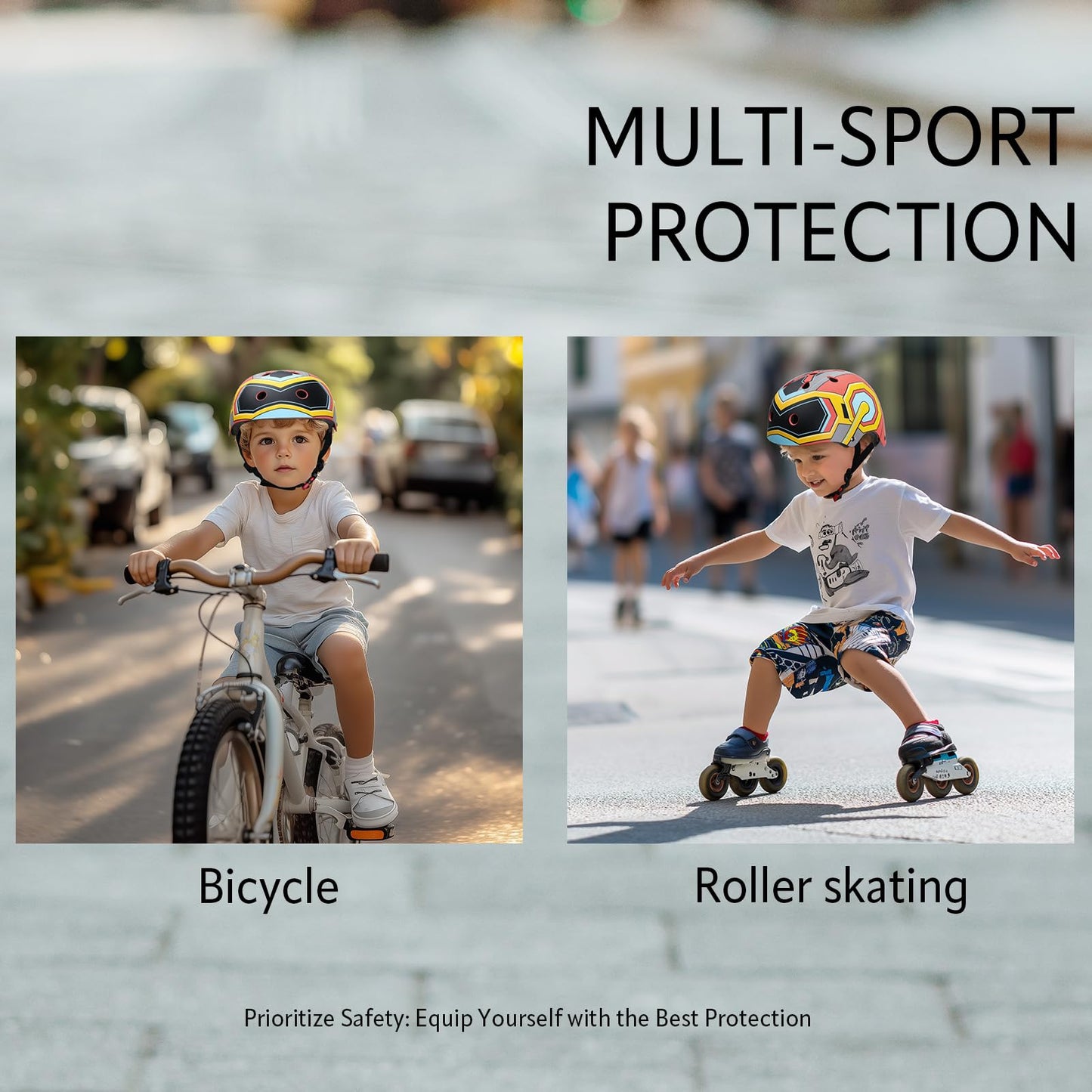 YOOXARMOR Fahrradhelm Kinder, Verstellbar Skaterhelm Reithelm für 3-5-8 Jungen und Mädchen Kinderfahrradhelm Leicht Einstellbar 50-54CM für Fahrrad Roller Skateboard Scooter