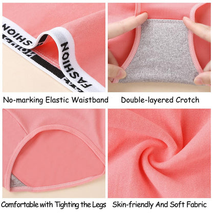 Sunvivid Teenager Mädchen Unterhosen Unterwäsche Atmungsaktive Bequeme Slips Taillenslips Schnelltrocknend Panties Höschen Größe Kinder 8-18 Jahren - 8er Pack