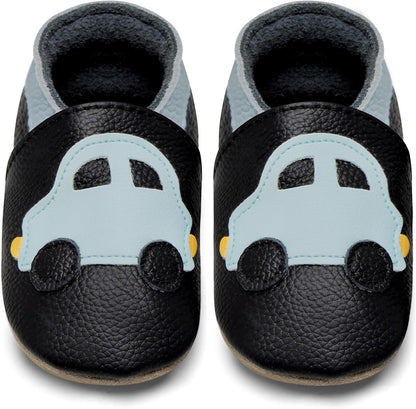 IceUnicorn Babyschuhe Krabbelschuhe aus weichem Leder für Jungen und Mädchen – Rutschfeste Lauflernschuhe für Kleinkinder
