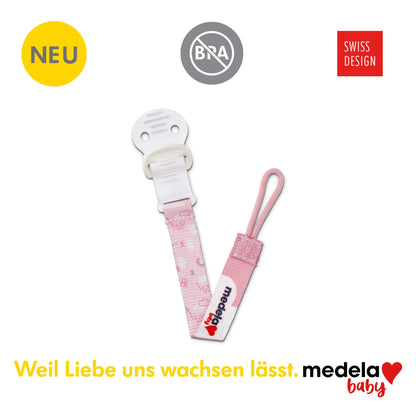 Medela Baby Schnullerkette mit Clip – Passend für fast alle Schnuller – 1 Stück