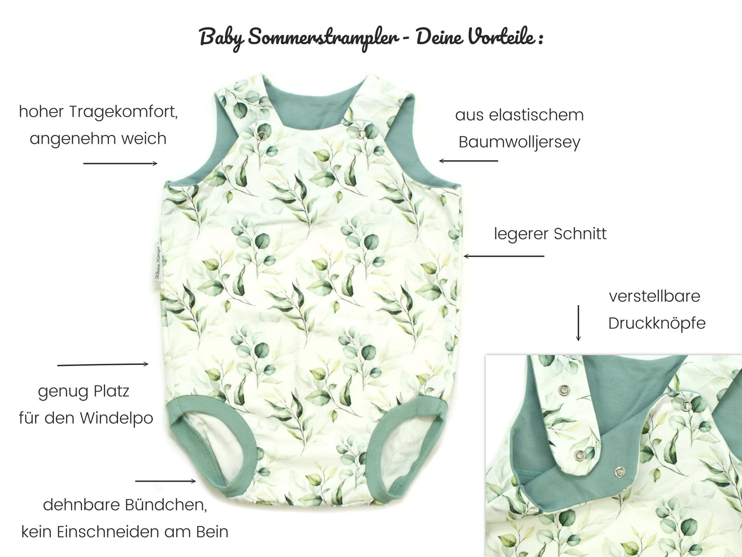 Kleine Könige Bodys Sommer Baby Body Mädchen · Viele Muster & Größen · Ökotex 100 zertifiziert · Größen 50-92