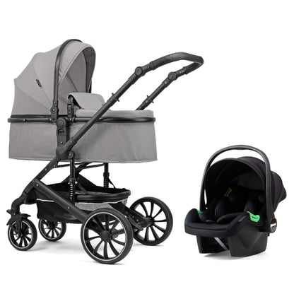 Pixini Neyla Combi Pushchair with Accessories (3-in-1 Set with Baby Seat Black/Black)