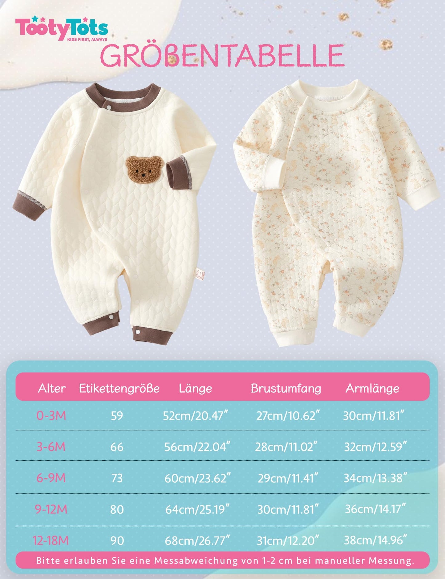 Neugeborener Unisex Strampler, Langarm-Overall, 100 % Baumwolle, weich und bequem, für Babys, Oberbekleidung und Nachtwäsche, geeignet für alle Jahreszeiten
