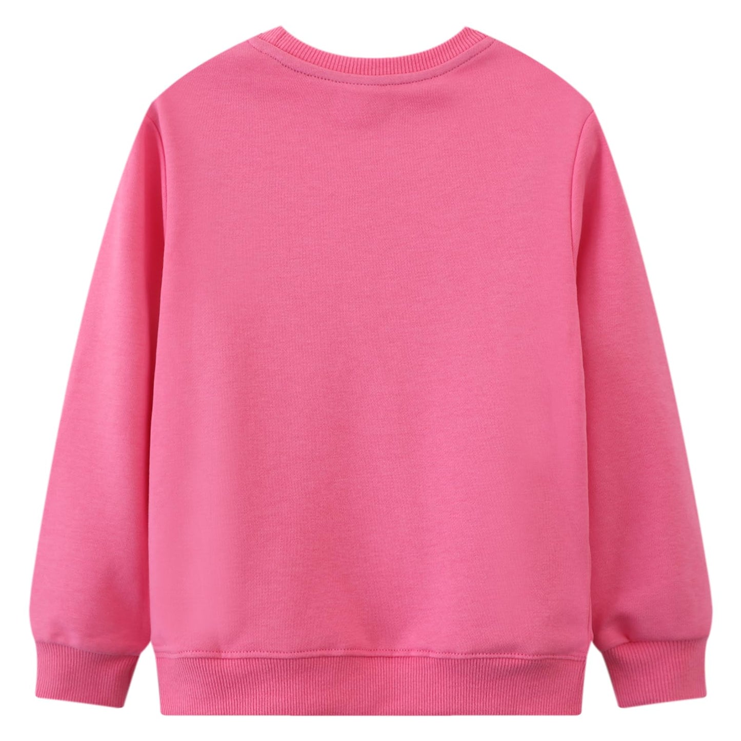 CM-Kid Girls' Long-Sleeved Sweatshirt, Children's Shirts, Cotton, Warm Tops, 1-7 Years, Size 92-122