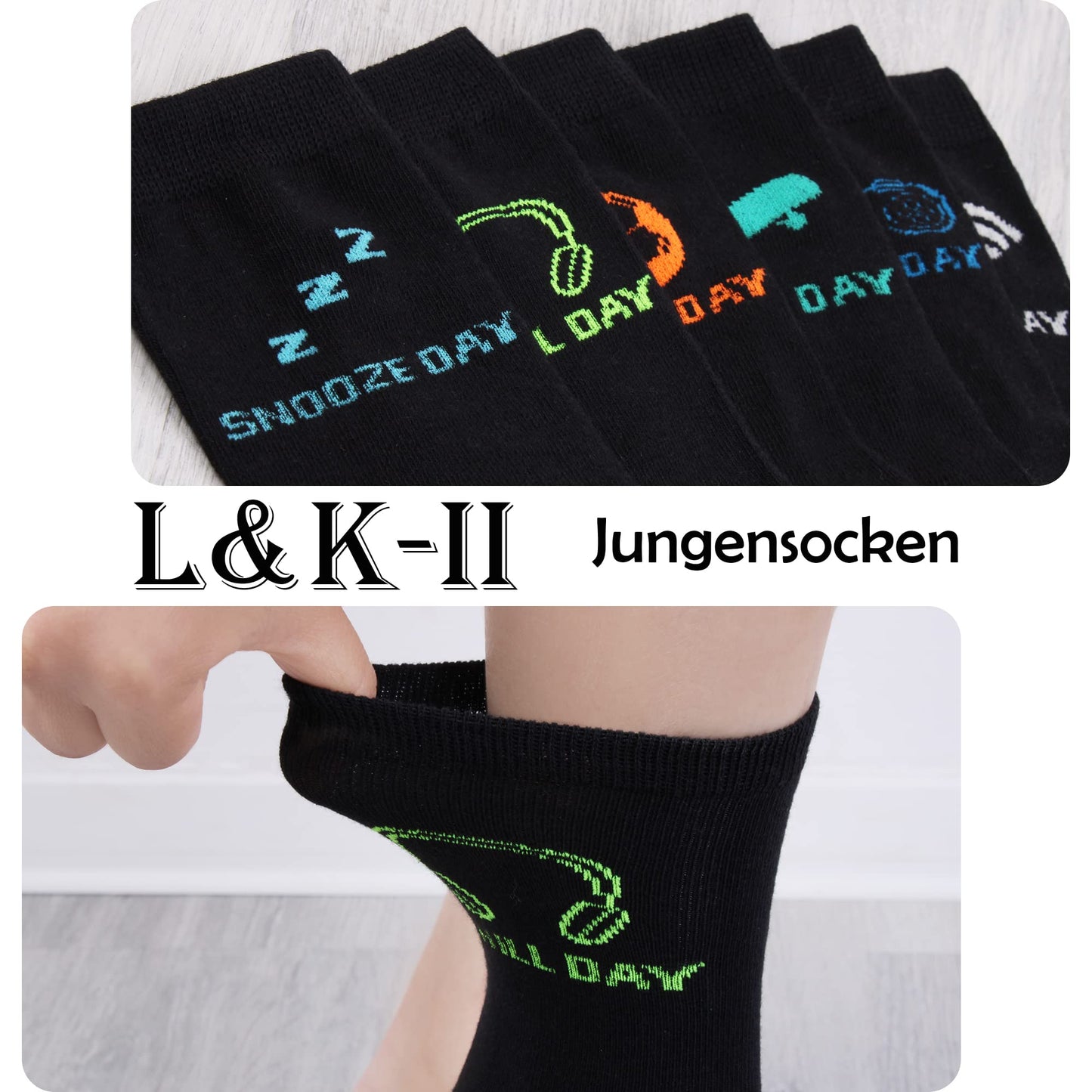 Libella 12 Paar Kindersocken Jungen Mädchen Sportsocken Fussball Wintersocken Baumwolle bunt Cotton modische makronen Füßlinge 2889VA