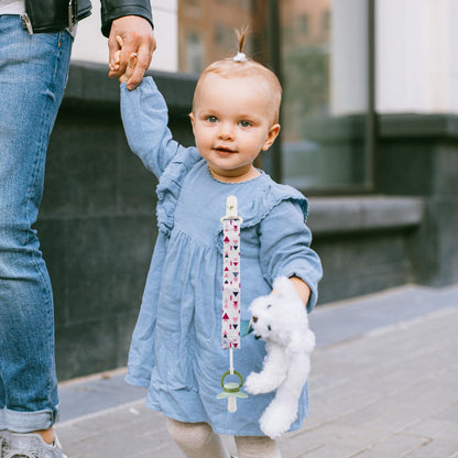 Smlpuame Baby Schnullerkette Mädchen Junge,6 Stück BPA-Frei Schnullerband Stoff Mädchen Junge,Schnuller Kette Nuckelkette Passen Die Meisten Schnuller und Beißspielzeug,Dummy Clips für Baby (Tier)
