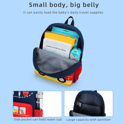 willikiva Car Dinosaur Toddler Kids Backpack for Boys and Girls Kids Waterproof Preschool Bag