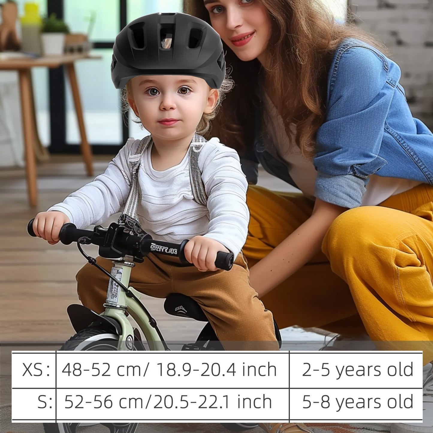 FAYDUDU Toddler Helmet Children's Bicycle Helmet Baby Multi-Sport Adjustable Helmet Sports Helmet Cycling Bicycle Scooter Skateboard Helmet Lightweight for Children Boys Girls from 2-8 Years Old