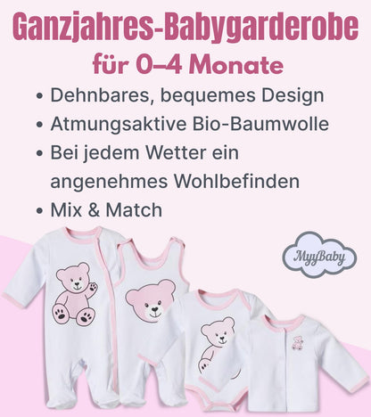 MyyBaby - Newborn Baby Set 100% Organic Cotton Oeko-Tex Standard 100 Baby First Equipment Clothing Newborn Baby Gift Set 13 Pieces 0-4 Months