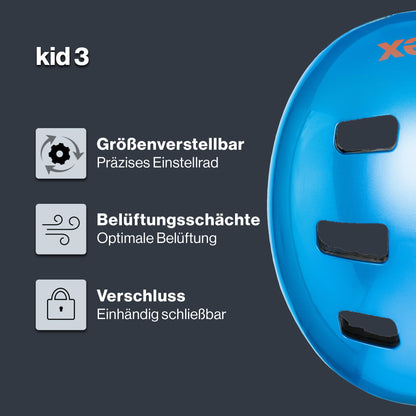 uvex Kid 3 - robust bicycle helmet for children - individual size adjustment - washable interior 