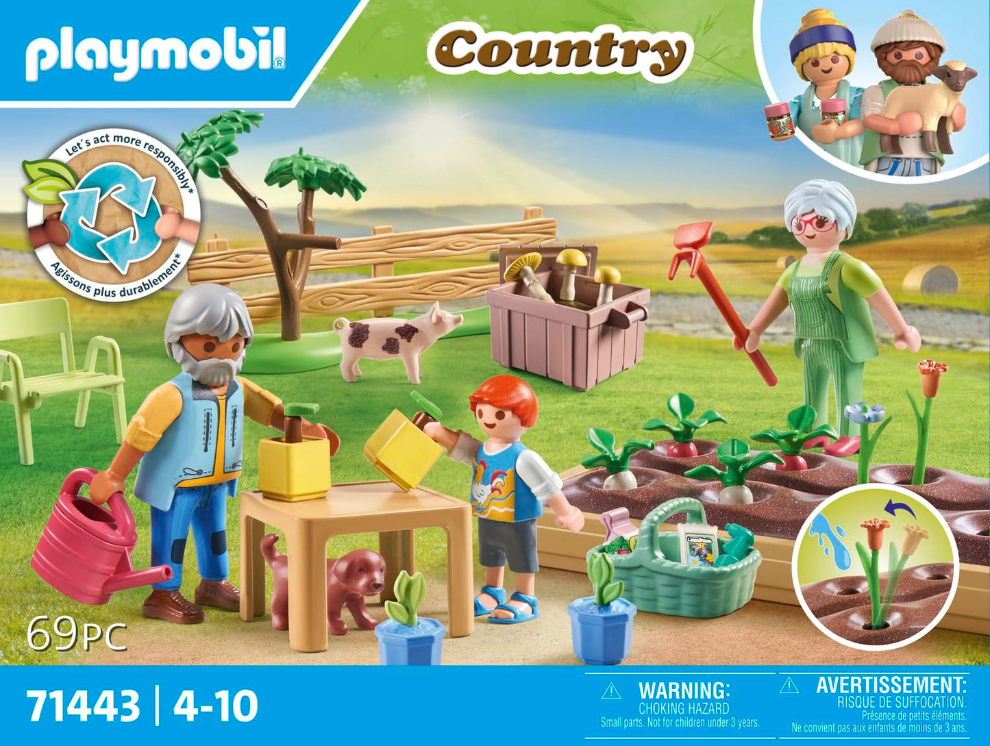 PLAYMOBIL Country 71441 Gemütliches Bauwagencafé, spielerisches Lernen mit liebevoll gestaltetem Bauwagen, detailreicher Austattung und einem Gänseteich, nachhaltiges Spielzeug für Kinder ab 4 Jahren