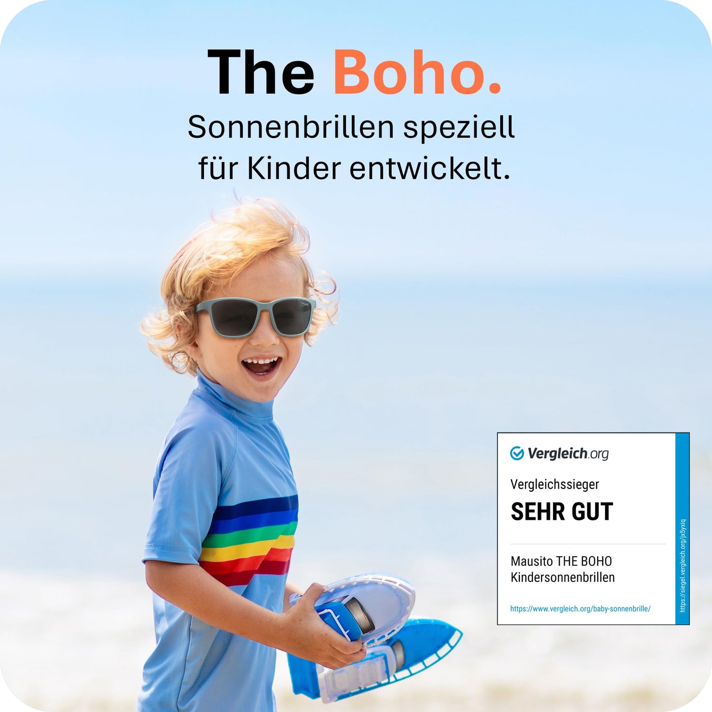 Mausito Sonnenbrille Kinder 3-6 Jahre & 6-10 Jahre | VERGLEICHSSIEGER Kindersonnenbrille 100% UV-Schutz | FLEXIBLE Bügel | Schadstofffreie Kindersonnenbrillen