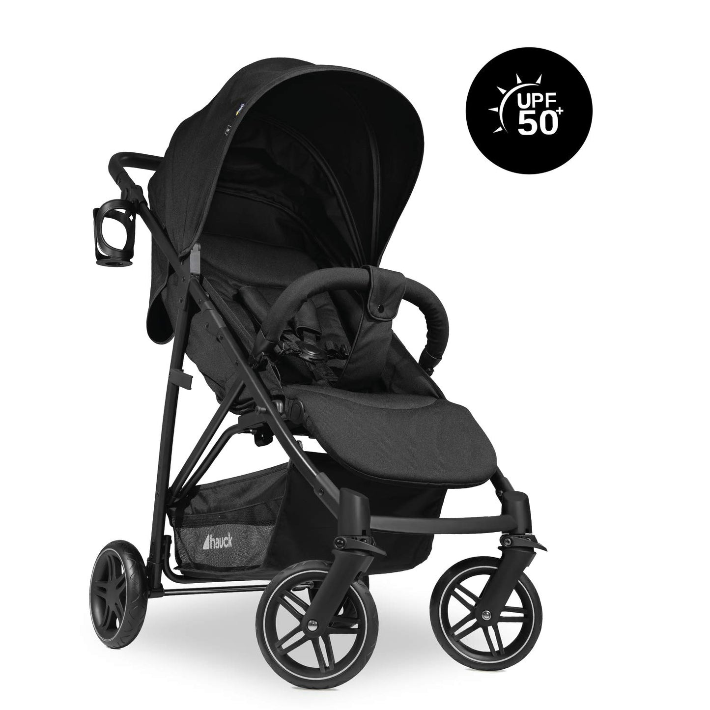 Hauck Rapid 4R Plus Buggy, XL Sonnendach UPF 50+, maximale Belastung 25 kg, Hauck Rapid 4R Plus Buggy, XL Sonnendach UPF 50+, maximale Belastung 25 kg, schnell klappbar, kompakt, höhenverstellbar, Getränkehalter, Liegeposition, großer Einkaufskorb