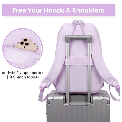 Tanou Schulrucksack Mädchen Schulranzen Kinder der 3.-7. Klasse, Rosa | Große Kapazität Schulrucksack Teenager, Leichter Nylon Mädchen Schultasche für Schule Reisen