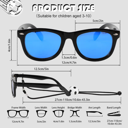 Hifot Sonnenbrille Kinder Polarisierte Sportbrille für Jungen Mädchen,UV400 Schutz Flexible Baby Sonnenbrille mit Brillenschnüre Alter von 3-12