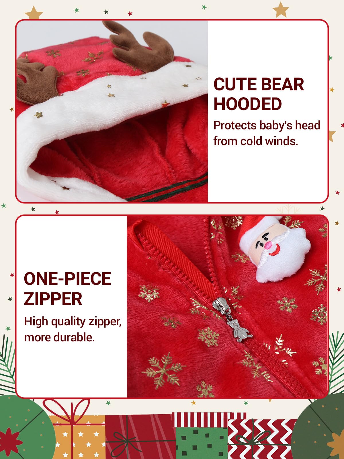 Baby Overall Winter Fleece Schneeanzug Baby Warm Strampler mit Kapuze Herbst Winter für Jungen Mädchen 0-12 Monate