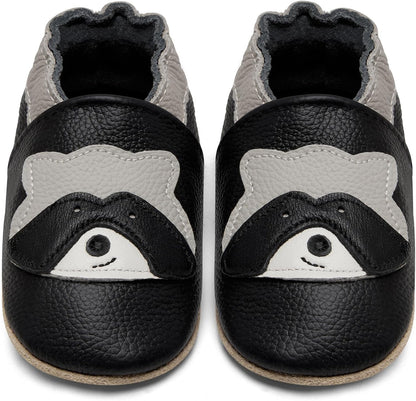 IceUnicorn Babyschuhe Krabbelschuhe aus weichem Leder für Jungen und Mädchen – Rutschfeste Lauflernschuhe für Kleinkinder