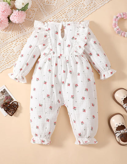 Neugeborenes Baby Mädchen Kleidung Langarm Rüschen Overall Bowknot Strampler Infant Mädchen Herbst Winter Outfits