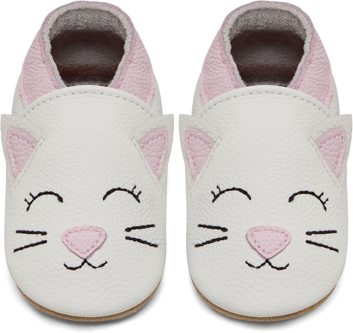 IceUnicorn Babyschuhe Krabbelschuhe aus weichem Leder für Jungen und Mädchen – Rutschfeste Lauflernschuhe für Kleinkinder