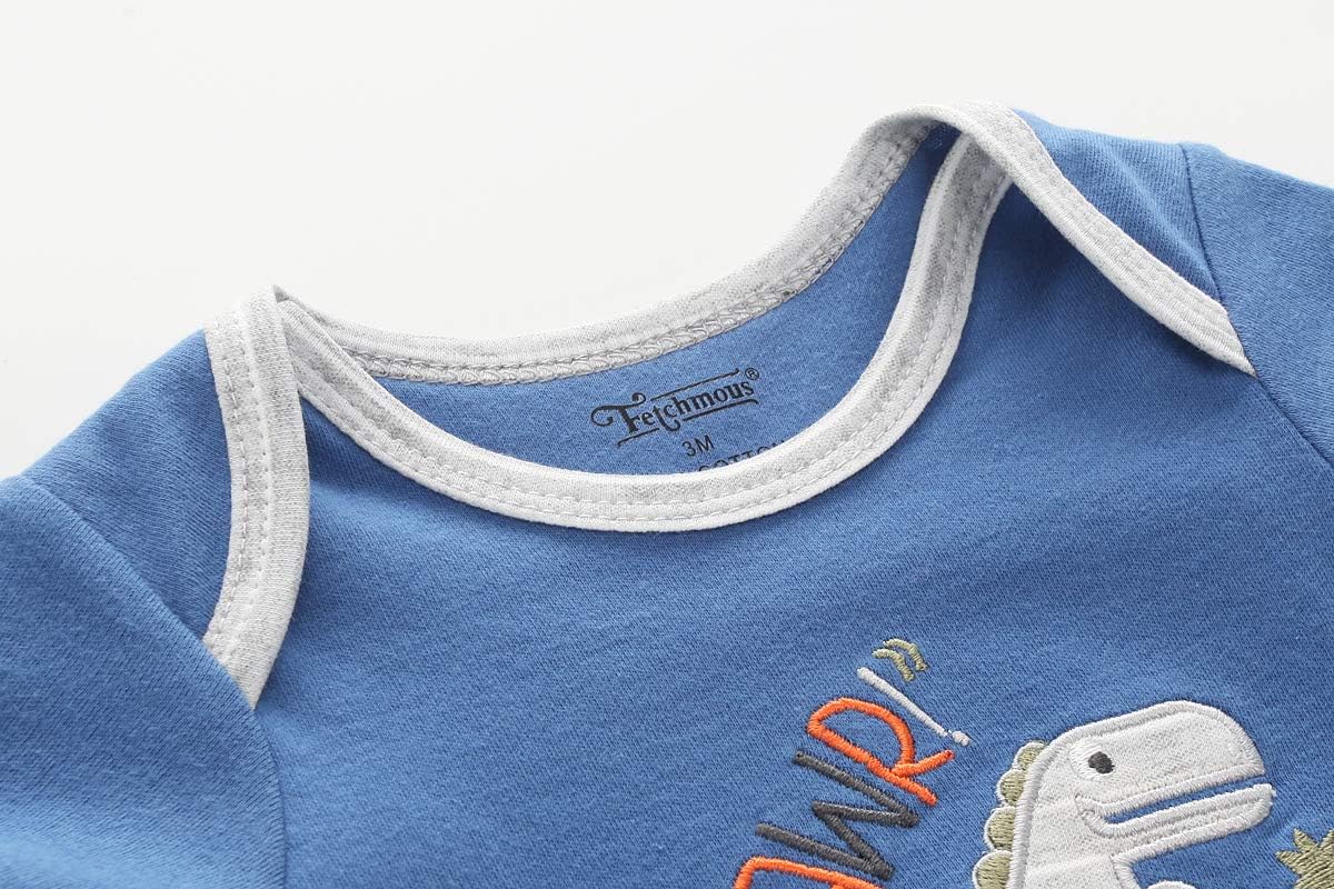 Baby Jungen 3er-Pack Kurzarm-Bodysuit Bio-Strampler
