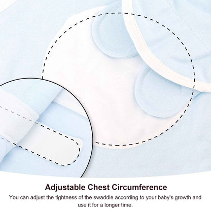 DRESHOW Neugeborene Swaddle Decke Hut Set Baby Gedruckt Swaddles Säugling Einstellbar Schlafsack für 0-3 Monate Mädchen Jungen