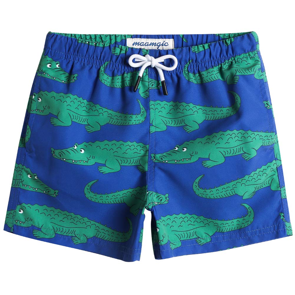 MaaMgic Badehose Jungen Sommer Badeshorts Schnelltrocknend Boardshorts mit Netzfutter Taschen und Verstellbarem Tunnelzug Urlaub Shorts